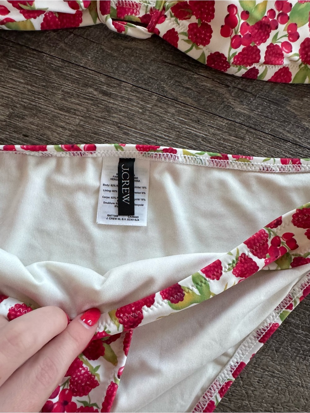 J Crew Raspberry Printed Bikini Set - Picture 4 of 8